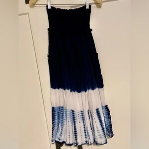 Blue Life Ombré/Tie Dye Midi Skirt Sz XS